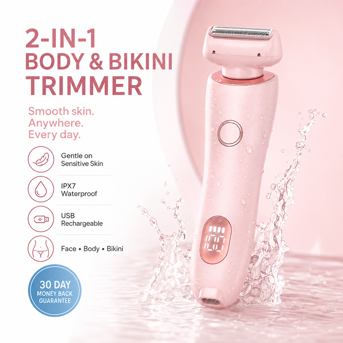 2-in-1 Wet & Dry Body Trimmer